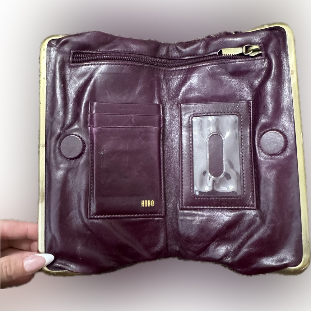 Hobo wallet calf hair and leather